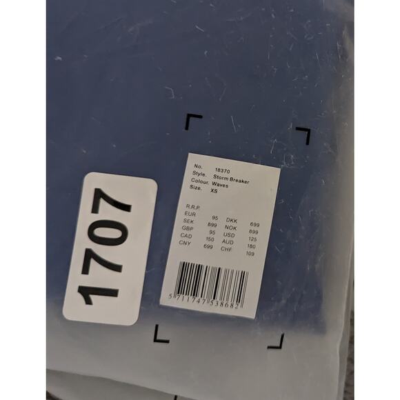 Rains Blue Storm Breaker Hooded Raincoat Jacket Waves Blue - Picture 8 of 9